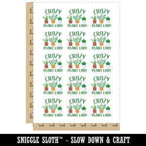 Crazy Plant Lady Temporary Tattoo Water Resistant Fake Body Art Set Collection (1 Sheet)