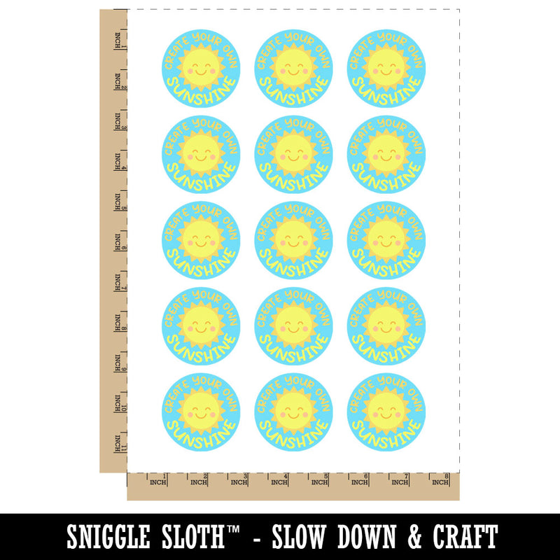 Create Your Own Sunshine Temporary Tattoo Water Resistant Fake Body Art Set Collection (1 Sheet)