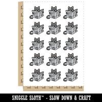 Disappointed Unimpressed Cat with Newspaper Temporary Tattoo Water Resistant Fake Body Art Set Collection (1 Sheet)