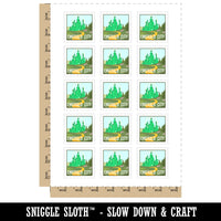 Emerald City Wonderful Wizard of Oz Destination Temporary Tattoo Water Resistant Fake Body Art Set Collection (1 Sheet)