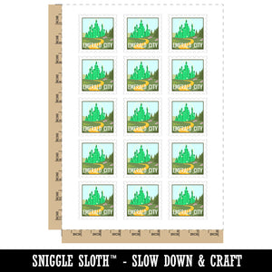 Emerald City Wonderful Wizard of Oz Destination Temporary Tattoo Water Resistant Fake Body Art Set Collection (1 Sheet)