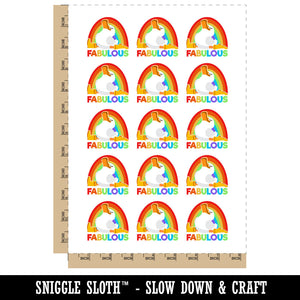 Fabulous Gay Pride Duck Rainbow Rain Boots Temporary Tattoo Water Resistant Fake Body Art Set Collection (1 Sheet)