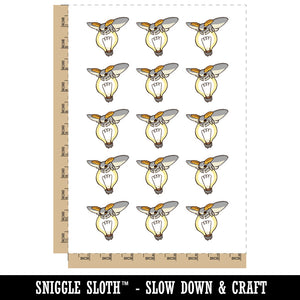 Fluffy Moth Sitting on Lightbulb Temporary Tattoo Water Resistant Fake Body Art Set Collection (1 Sheet)