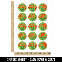 Fresh Produce Locally Grown Farm Fruit Groceries Temporary Tattoo Water Resistant Fake Body Art Set Collection