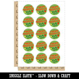 Fresh Produce Locally Grown Farm Fruit Groceries Temporary Tattoo Water Resistant Fake Body Art Set Collection