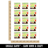 Gardening is Dirt Cheap Therapy Temporary Tattoo Water Resistant Fake Body Art Set Collection (1 Sheet)