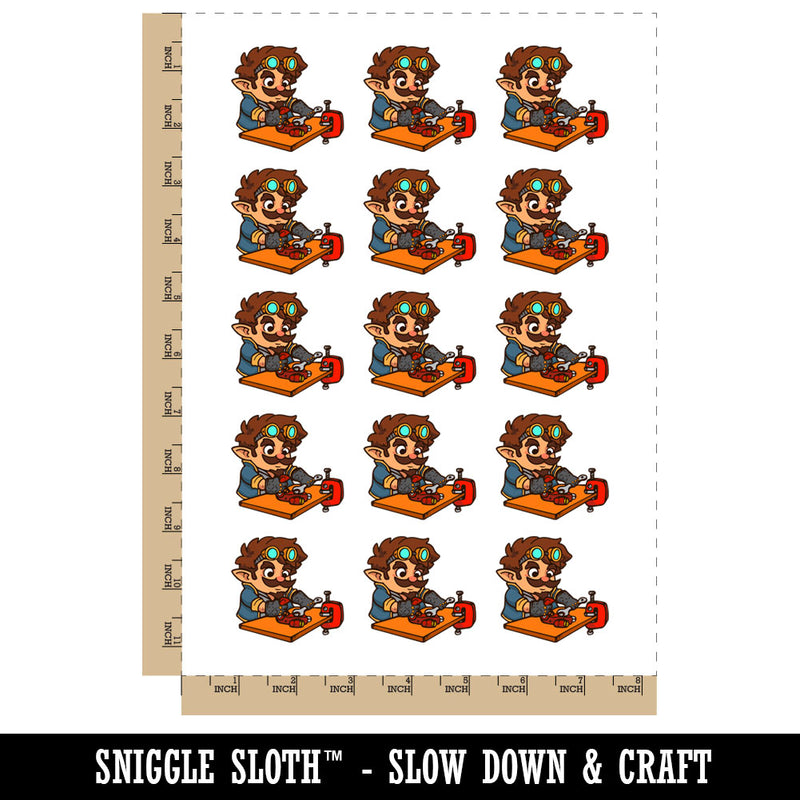 Gnome Artificer Engineer Mechanic Fantasy Character Temporary Tattoo Water Resistant Fake Body Art Set Collection
