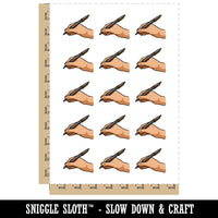 Hand Writing and Drawing With Pen Temporary Tattoo Water Resistant Fake Body Art Set Collection (1 Sheet)