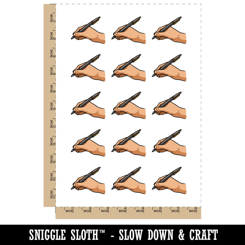 Hand Writing and Drawing With Pen Temporary Tattoo Water Resistant Fake Body Art Set Collection (1 Sheet)