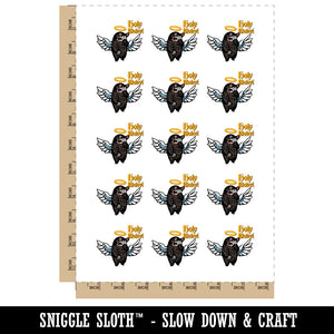Holy Moley Angel Mole Wings and Halo Temporary Tattoo Water Resistant Fake Body Art Set Collection (1 Sheet)