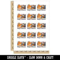 Hugs and Kisses Snuggling Cats Cuddling Temporary Tattoo Water Resistant Fake Body Art Set Collection (1 Sheet)