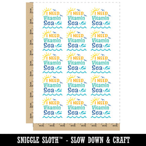 I Need Vitamin Sea Temporary Tattoo Water Resistant Fake Body Art Set Collection (1 Sheet)