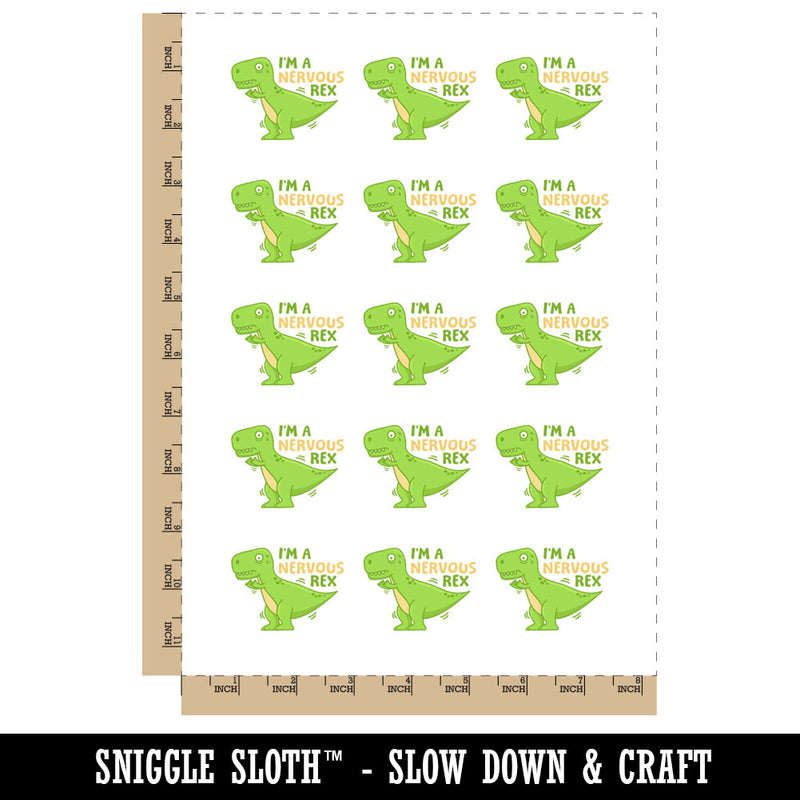 I'm A Nervous Rex Dino Temporary Tattoo Water Resistant Fake Body Art Set Collection (1 Sheet)