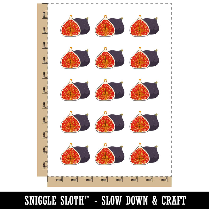 Juicy Open Fig Fruit Seeds Temporary Tattoo Water Resistant Fake Body Art Set Collection (1 Sheet)