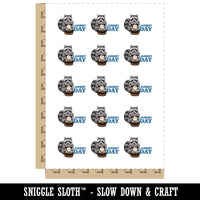 Laundry Day Raccoon Cleaning Clothes Temporary Tattoo Water Resistant Fake Body Art Set Collection (1 Sheet)
