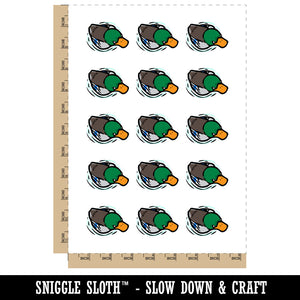 Mallard Duck Floating On Water Ripples Temporary Tattoo Water Resistant Fake Body Art Set Collection (1 Sheet)
