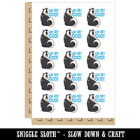 Oh My God Dramatic Siberian Husky Dog Temporary Tattoo Water Resistant Fake Body Art Set Collection (1 Sheet)