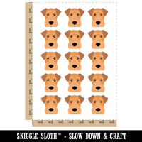 Peeking Airedale Terrier Dog Temporary Tattoo Water Resistant Fake Body Art Set Collection (1 Sheet)