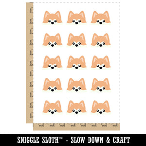 Peeking Akita Inu Dog Temporary Tattoo Water Resistant Fake Body Art Set Collection (1 Sheet)