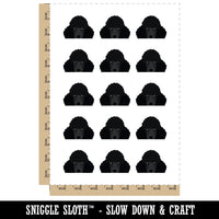 Peeking Black Poodle Dog Temporary Tattoo Water Resistant Fake Body Art Set Collection (1 Sheet)