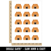 Peeking Chow Chow Dog Temporary Tattoo Water Resistant Fake Body Art Set Collection (1 Sheet)