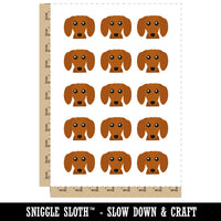 Peeking Dachshund Wiener Dog Temporary Tattoo Water Resistant Fake Body Art Set Collection (1 Sheet)