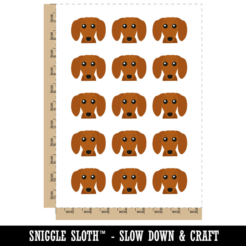 Peeking Dachshund Wiener Dog Temporary Tattoo Water Resistant Fake Body Art Set Collection (1 Sheet)
