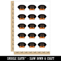 Peeking Rottweiler Dog Temporary Tattoo Water Resistant Fake Body Art Set Collection (1 Sheet)