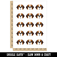 Peeking Saint Bernard Dog Temporary Tattoo Water Resistant Fake Body Art Set Collection (1 Sheet)