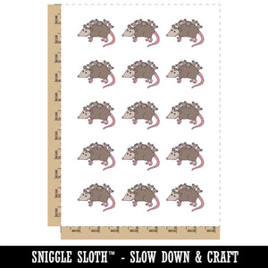 Possum Opossum Carrying Babies Temporary Tattoo Water Resistant Fake Body Art Set Collection (1 Sheet)
