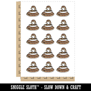 Python Snake Enjoying Ramen Noodles Temporary Tattoo Water Resistant Fake Body Art Set Collection (1 Sheet)