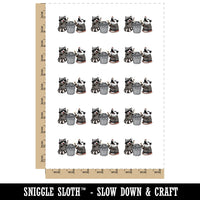 Raccoon and Opossum Drumming on Trash Can Temporary Tattoo Water Resistant Fake Body Art Set Collection (1 Sheet)
