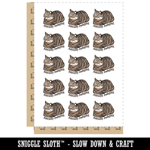 Silently Judging Tabby Cat Pet Temporary Tattoo Water Resistant Fake Body Art Set Collection (1 Sheet)