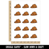 Sleeping Cartoon Bear Temporary Tattoo Water Resistant Fake Body Art Set Collection (1 Sheet)