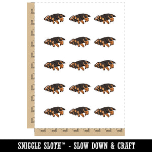 Sleeping German Shepherd Puppy Dog Cute Temporary Tattoo Water Resistant Fake Body Art Set Collection (1 Sheet)