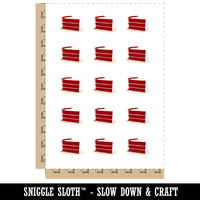 Slice of Decadant Red Velvet Cake Temporary Tattoo Water Resistant Fake Body Art Set Collection (1 Sheet)