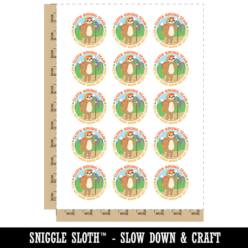 Sloth Hiking Team Temporary Tattoo Water Resistant Fake Body Art Set Collection (1 Sheet)