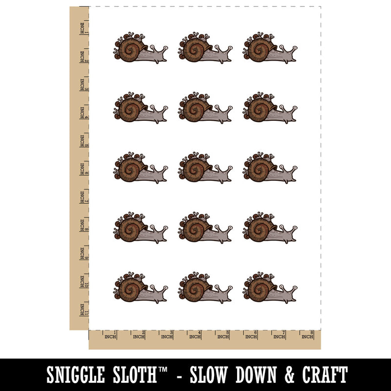 Snail with Babies on Shell Mother Father Parenthood Temporary Tattoo Water Resistant Fake Body Art Set Collection