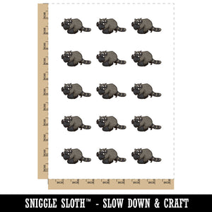 Sneaky Raccoon Hugging Bag of Trash Temporary Tattoo Water Resistant Fake Body Art Set Collection (1 Sheet)