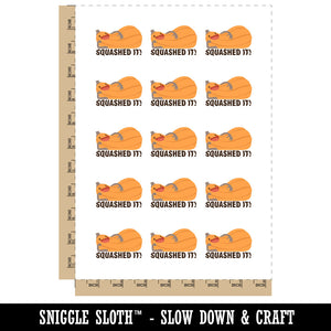 Squashed It Gourd Food Grocery Compliment Temporary Tattoo Water Resistant Fake Body Art Set Collection (1 Sheet)