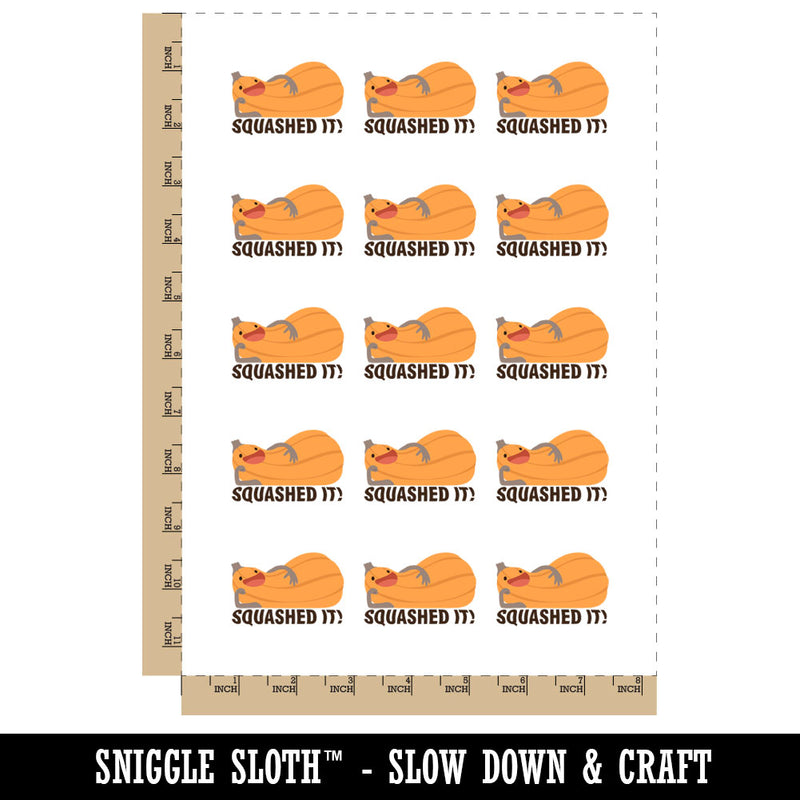Squashed It Gourd Food Grocery Compliment Temporary Tattoo Water Resistant Fake Body Art Set Collection (1 Sheet)