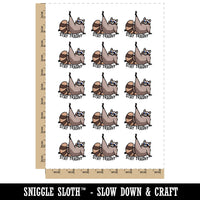 Stay Trashy Raccoon Funny Trash Panda Temporary Tattoo Water Resistant Fake Body Art Set Collection (1 Sheet)