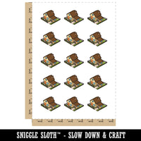Suburban House with Garage and Fence Home Temporary Tattoo Water Resistant Fake Body Art Set Collection (1 Sheet)