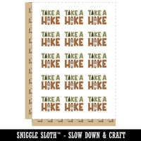 Take a Hike Tree Footprint Temporary Tattoo Water Resistant Fake Body Art Set Collection (1 Sheet)