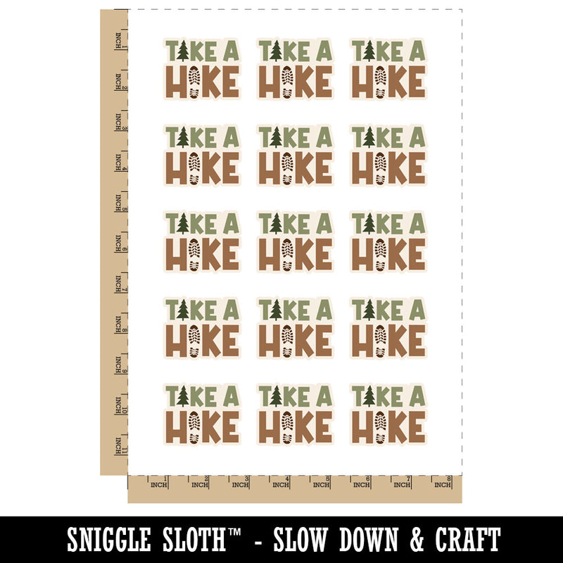 Take a Hike Tree Footprint Temporary Tattoo Water Resistant Fake Body Art Set Collection (1 Sheet)