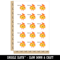 That's Fire Funny Flame Cartoon Compliment Temporary Tattoo Water Resistant Fake Body Art Set Collection (1 Sheet)