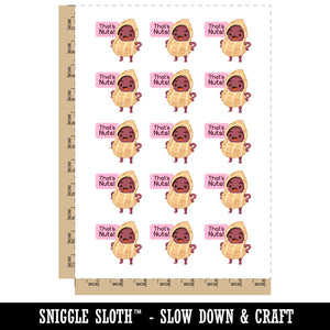 That's Nuts Cute Suprised Peanut in Shell Temporary Tattoo Water Resistant Fake Body Art Set Collection (1 Sheet)