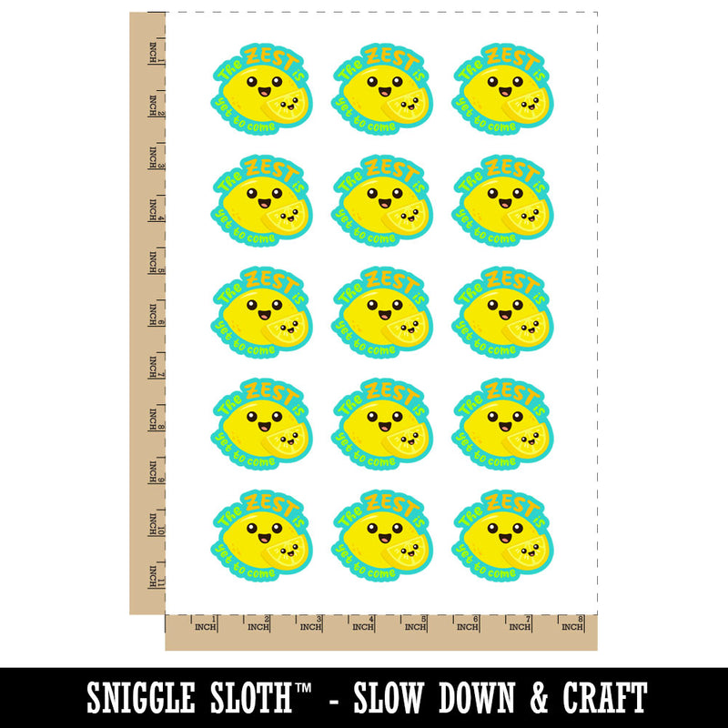 The Zest Is Yet to Come Lemon Temporary Tattoo Water Resistant Fake Body Art Set Collection (1 Sheet)
