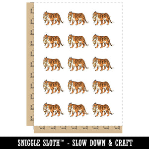 Tiger Mom Cub Cute Baby Cat Temporary Tattoo Water Resistant Fake Body Art Set Collection (1 Sheet)