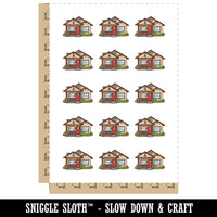 Traditional Craftsman Style House Home Temporary Tattoo Water Resistant Fake Body Art Set Collection (1 Sheet)